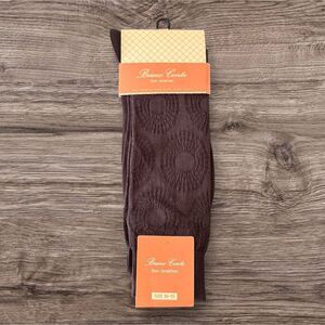 Dress Socks Dressy Thin Dark Brown Rayon Nylon Blend Men’s Socks Size 10-13